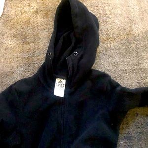 Adidas sweater with a hood.